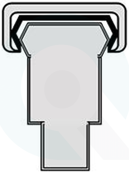 The image shows a schematic dental attachment - locator for testing according ISO 3843 at Questmed GmbH